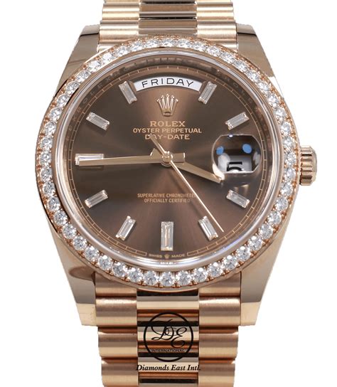 factory diamond presidential rolex|Rolex presidential 40mm diamond bezel.